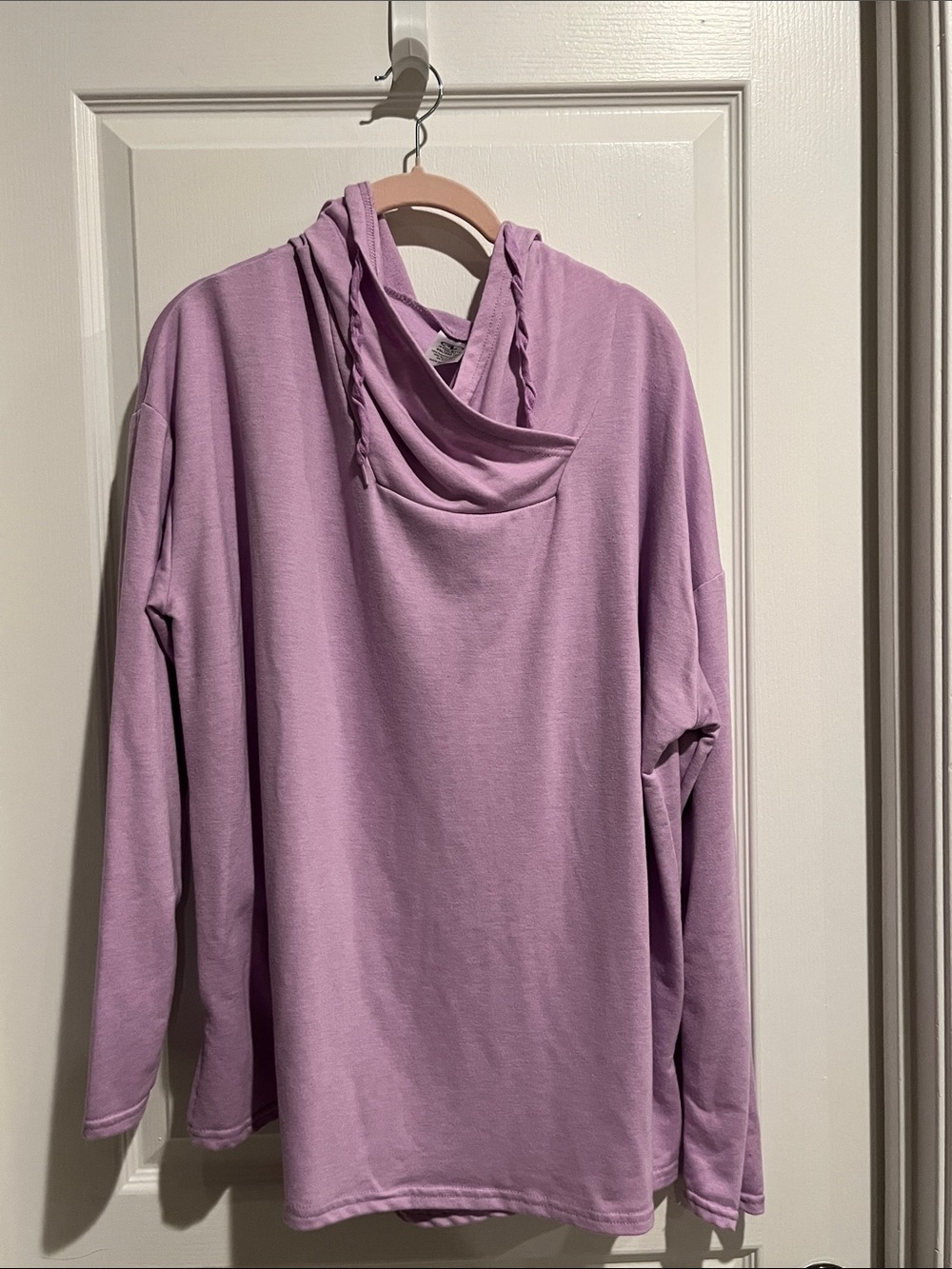 Athletic Works Lilac Cowl-Neck Pullover Hoodie